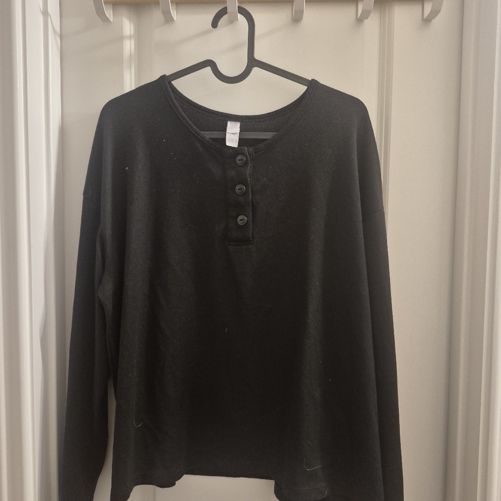 Black Button-Up Sweater